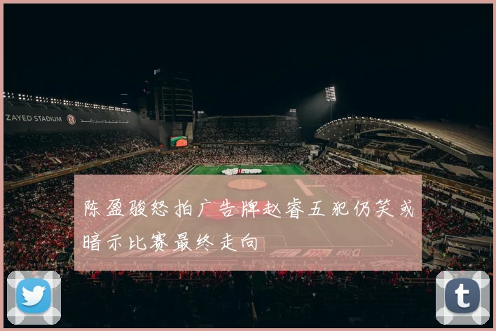陈盈骏怒拍广告牌赵睿五犯仍笑或暗示比赛最终走向